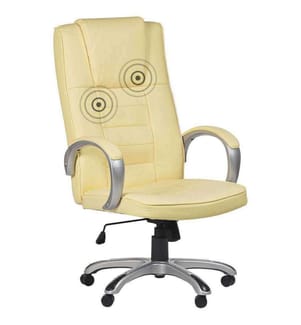 Massagestuhl mit Heizung GRANDEUR Kunstleder Beige
