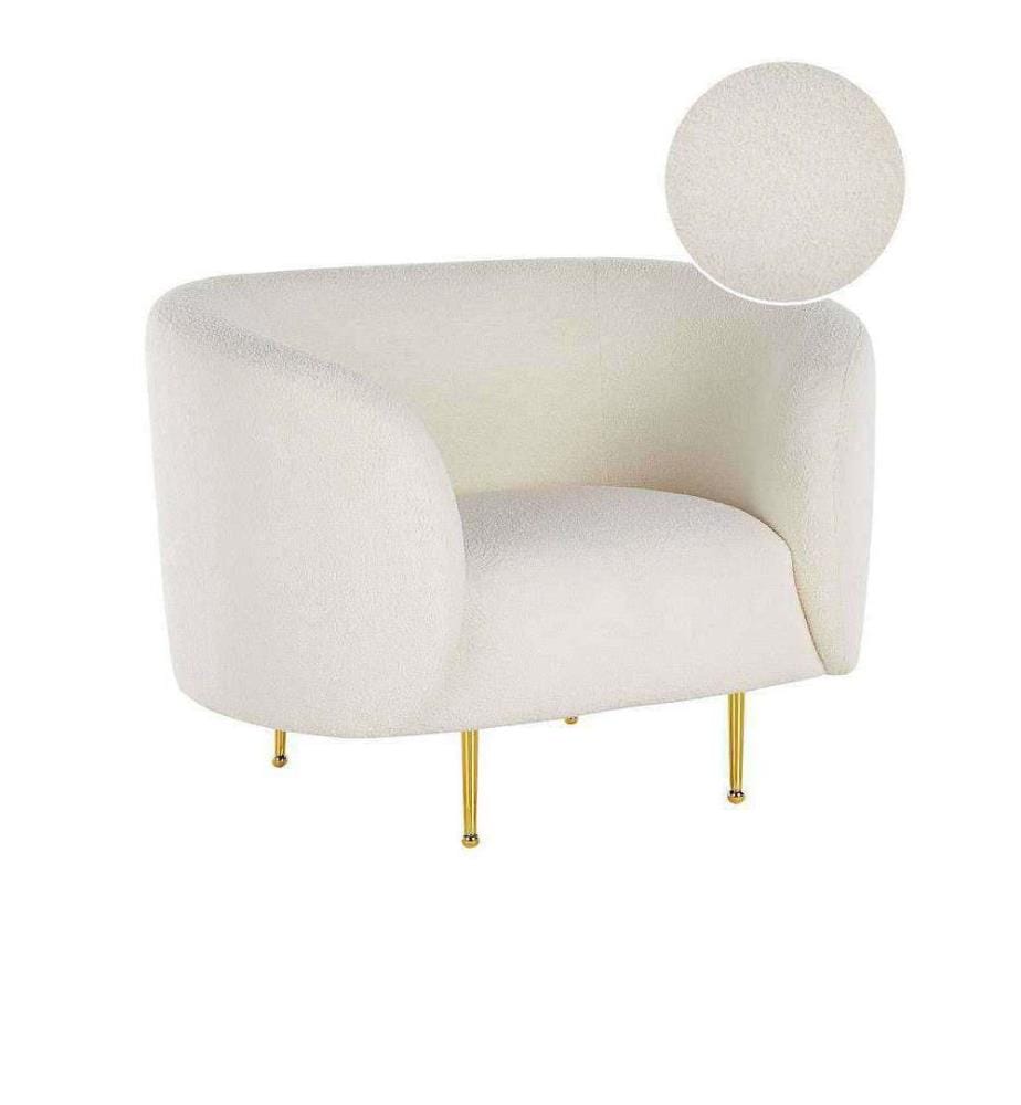 Fauteuil LOEN Bouclé Blanc