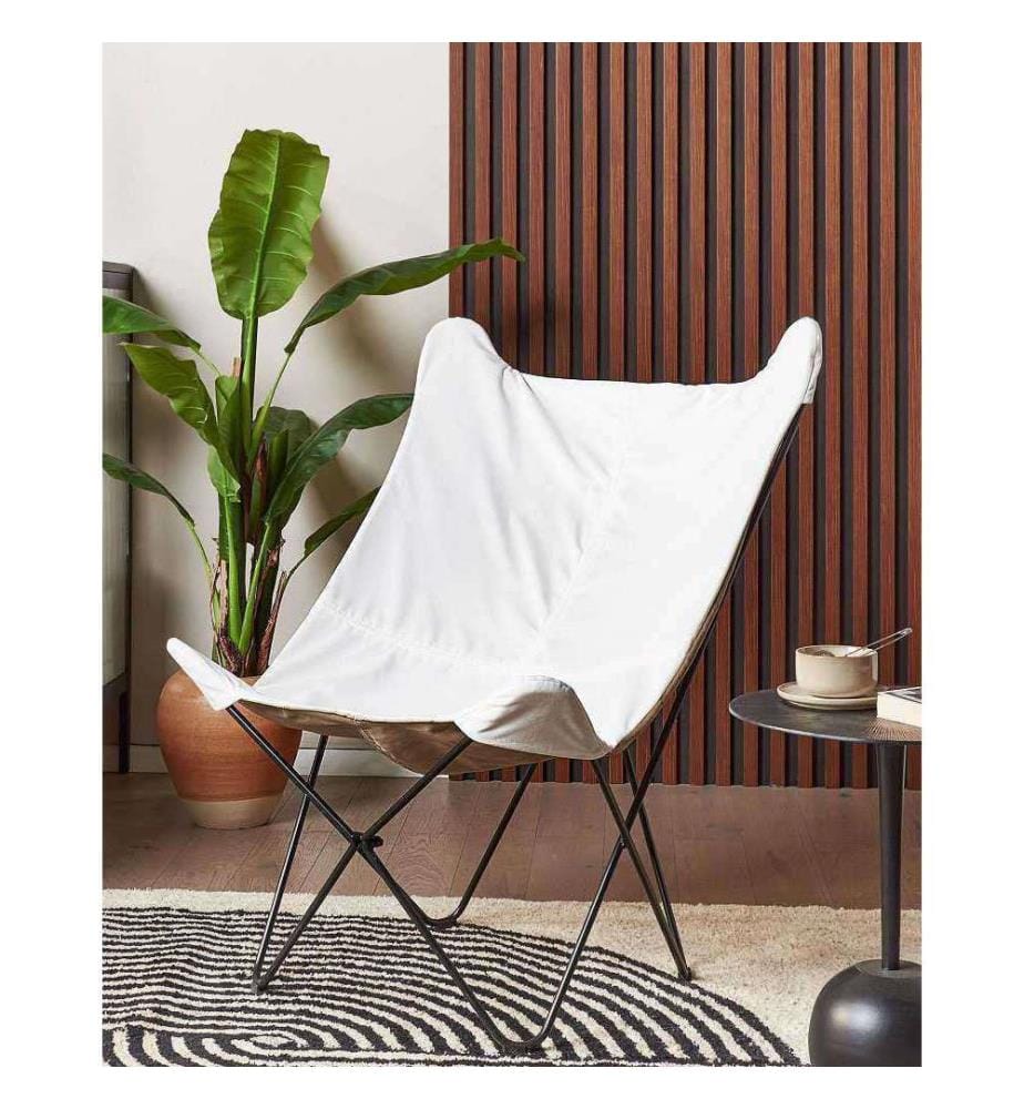 Fauteuil NYBRO Velours Blanc