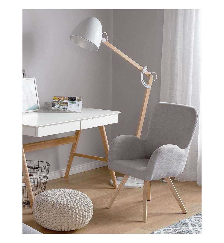 Sessel BJARN Stoff Hellgrau