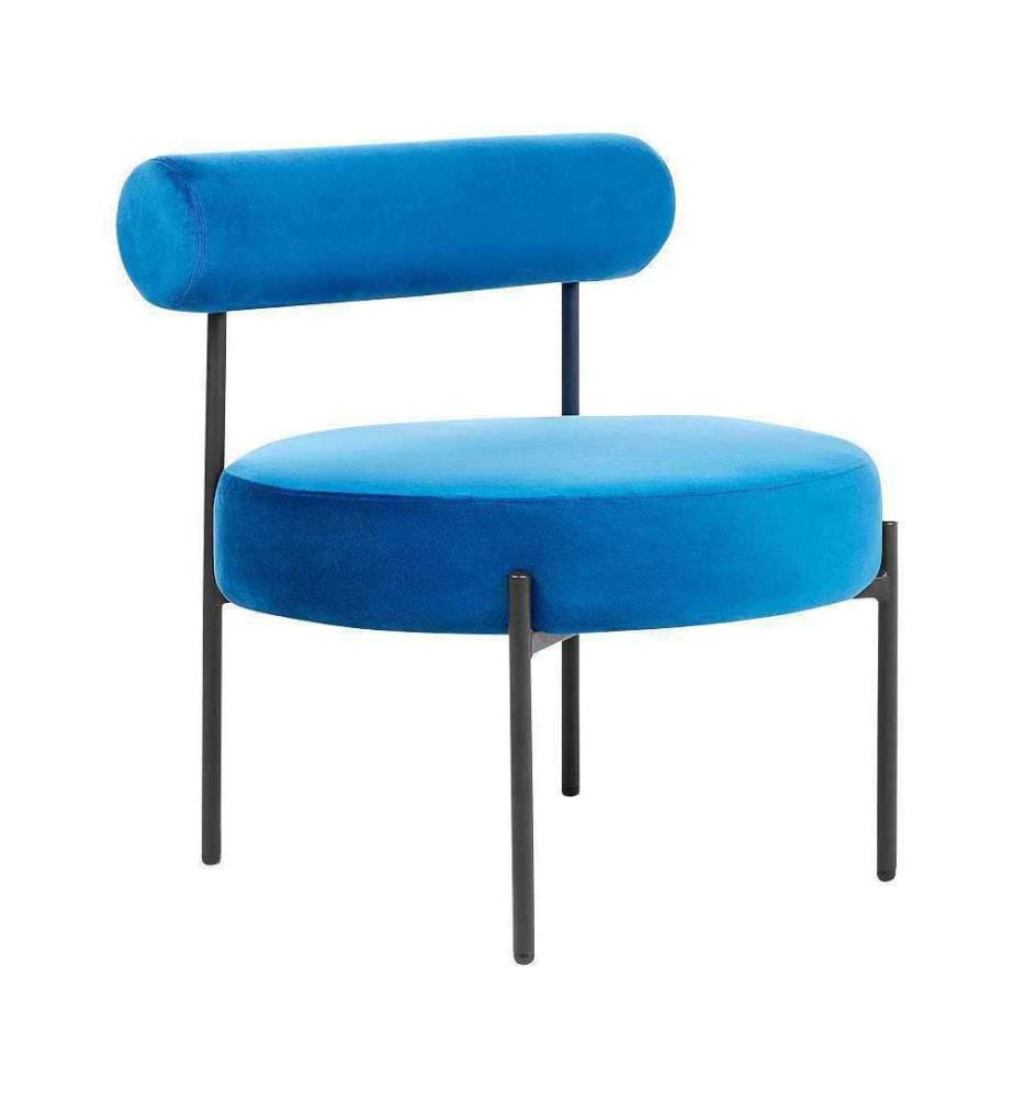 Sessel ALPHA Samtstoff Marineblau