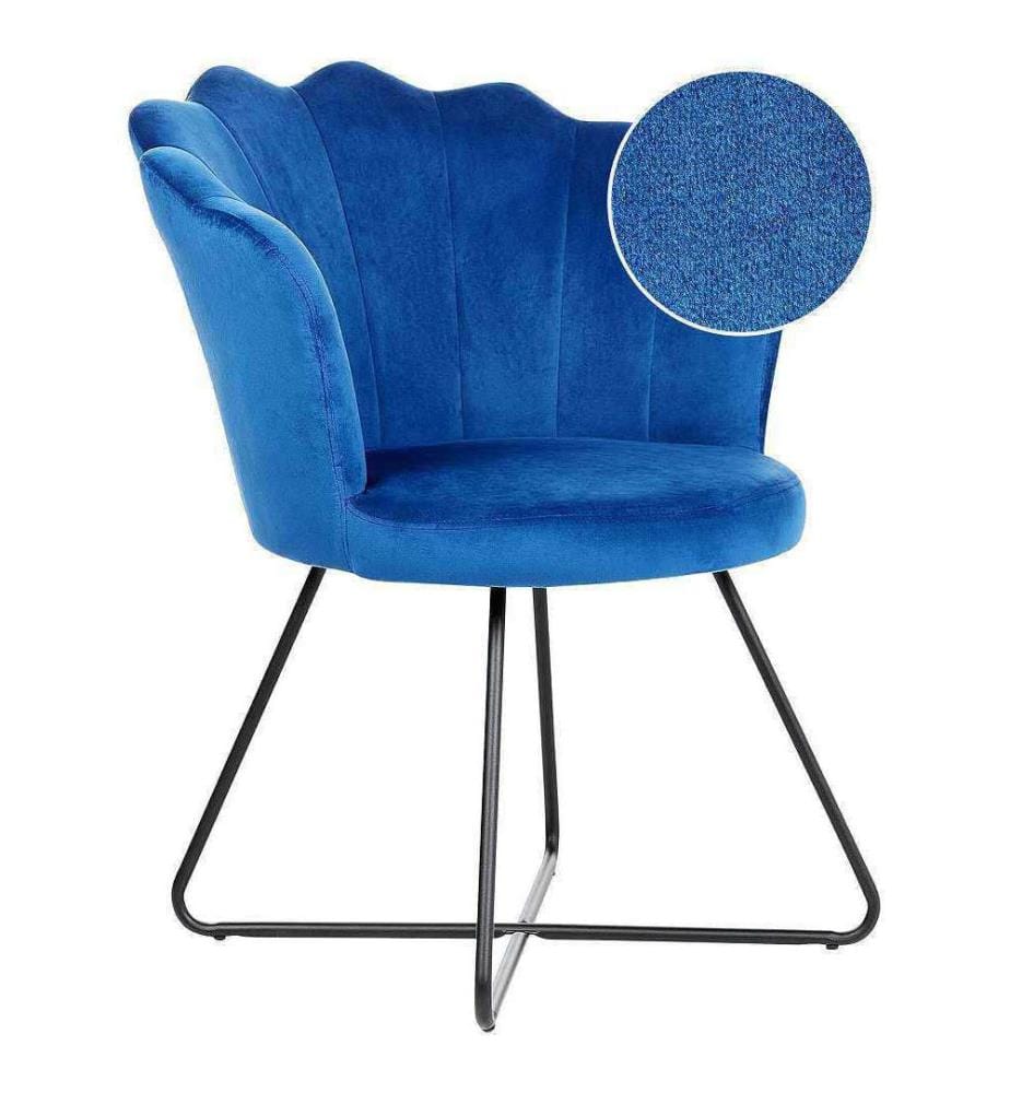Sessel LOVELOCK Samtstoff Marineblau