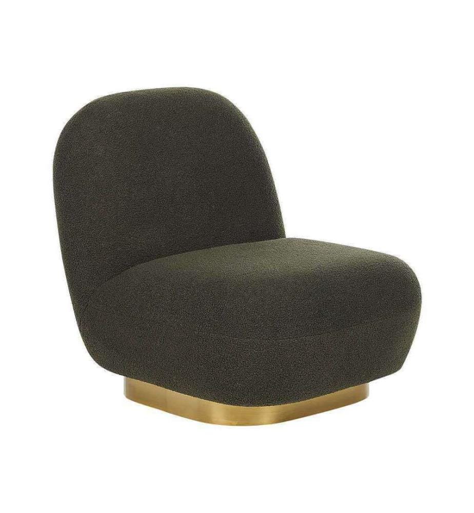 Sessel LOVIISA Bouclé Dunkelgrün