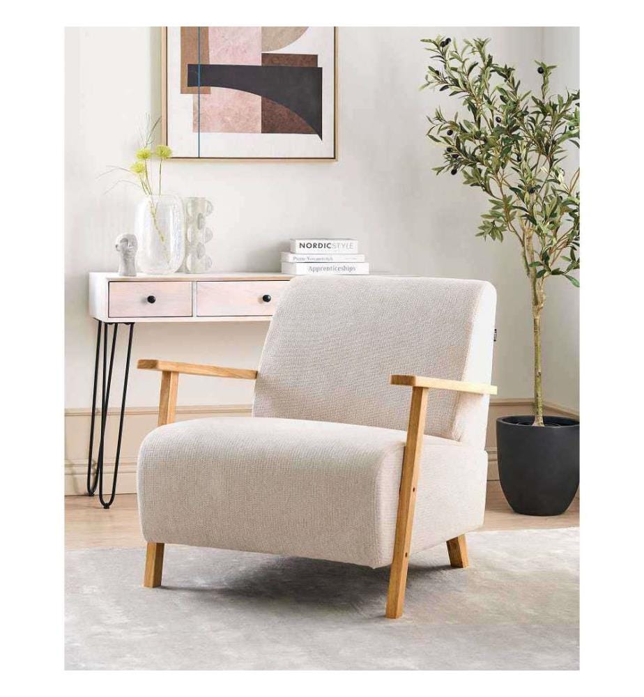 Sessel LESJA Stoff Hellbeige