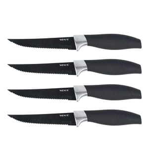 WENKO - Kits de couteaux à steak Otis 4 Pièce/s, Noir