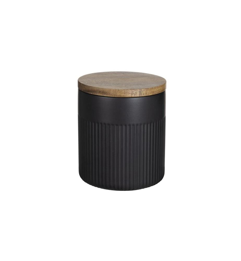 WENKO - Boîte à provisions Refia 0.6 l, Noir/Brun