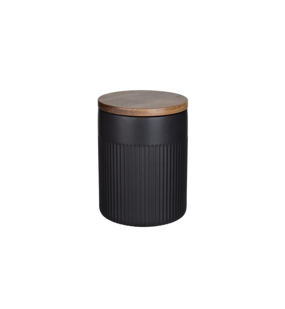 WENKO - Vorratsdose Refia 1.1 l, Schwarz/Braun