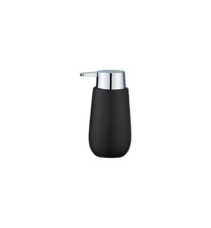 WENKO - Seifenspender Badi Keramik 320 ml, Schwarz