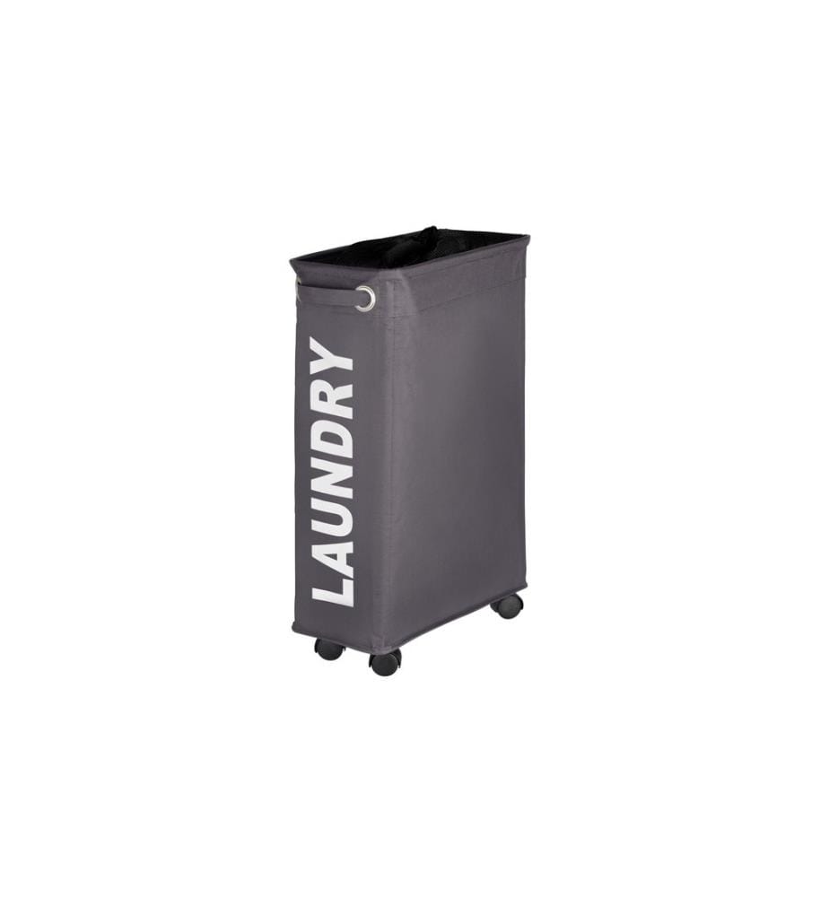 WENKO - Wäschesammler Corno  43 l, Dunkelgrau/Schwarz