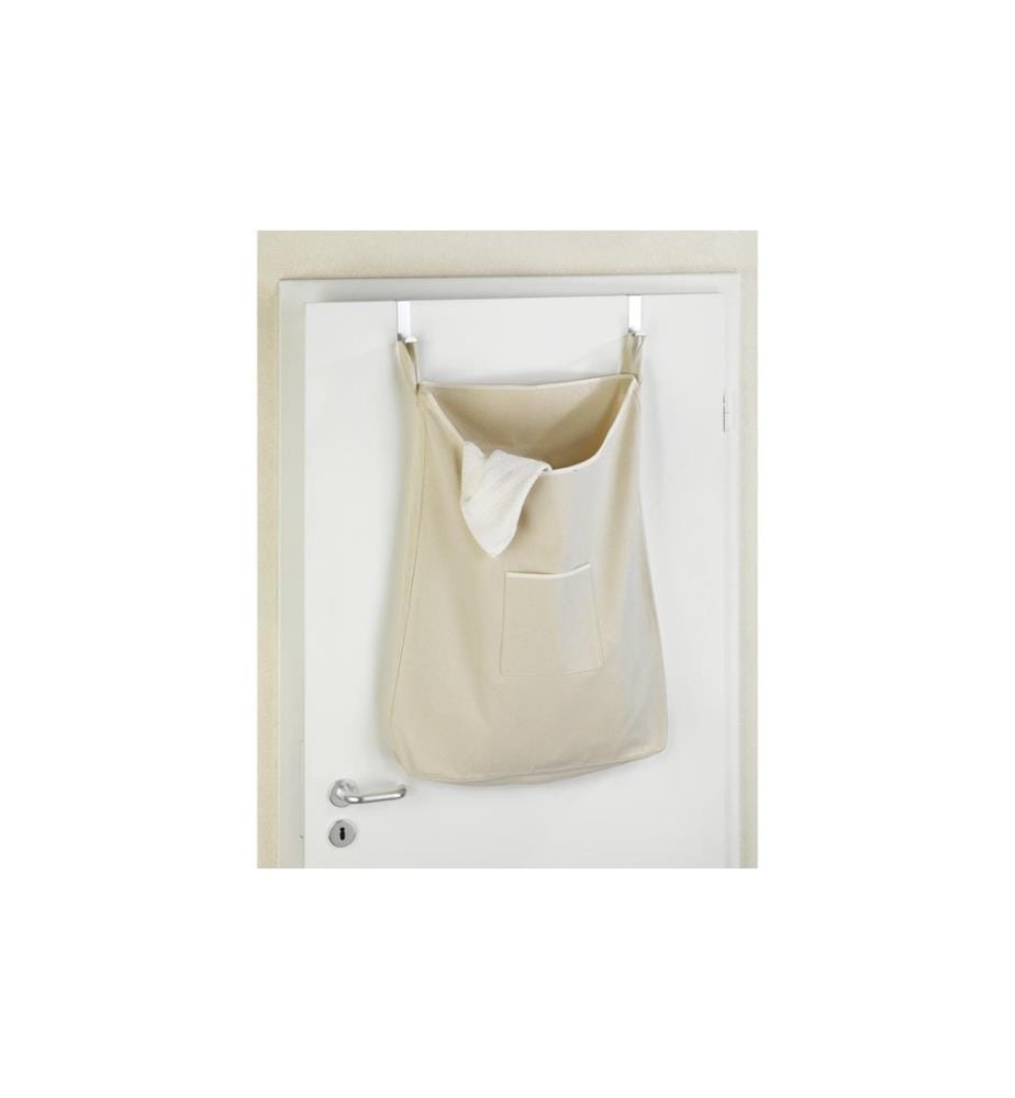 WENKO - Wäschesammler Canguro  65 l, Beige/Silber