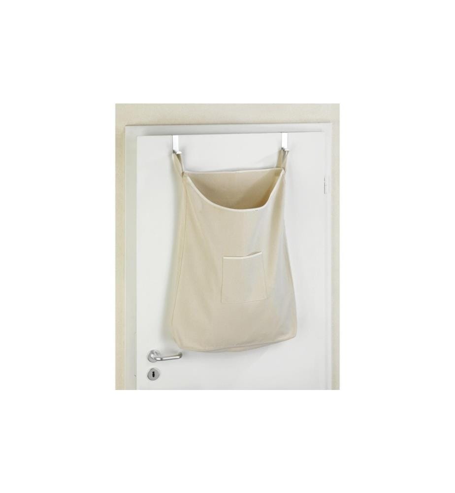 WENKO - Wäschesammler Canguro  65 l, Beige/Silber