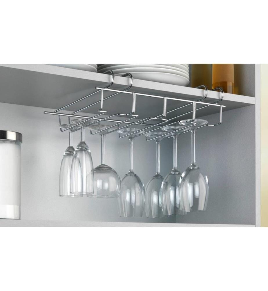 WENKO - Porte-verre pour intégration dans une armoire Pour 12 tasses Argenté
