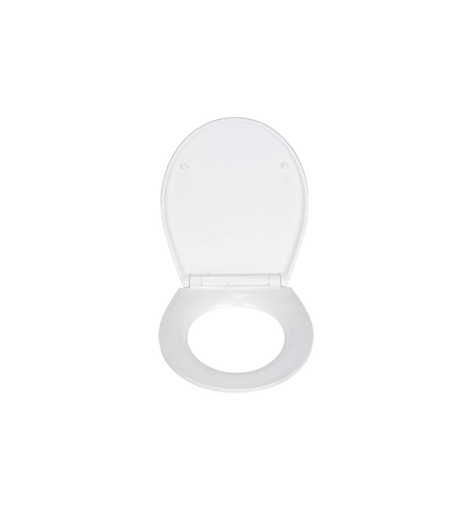 WENKO - Siège de toilette Agate Système d'abaissement automatique, Doré/Blanc
