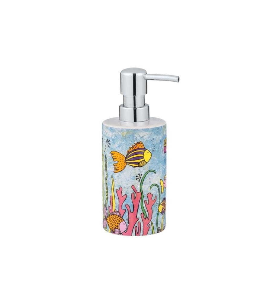 WENKO - Seifenspender Ocean Life Rollin Art 360 ml, Mehrfarbig