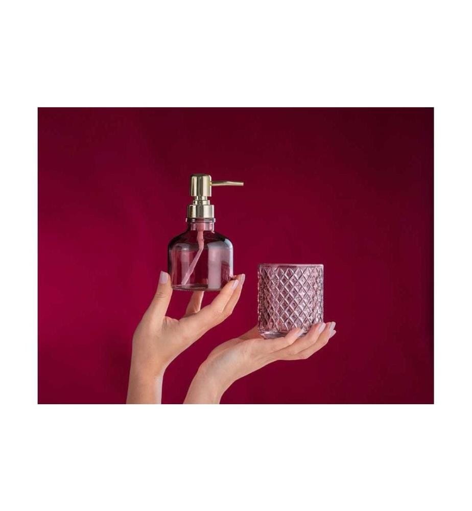 WENKO - Distributeur de savon Atessa 200 ml, rose sombre