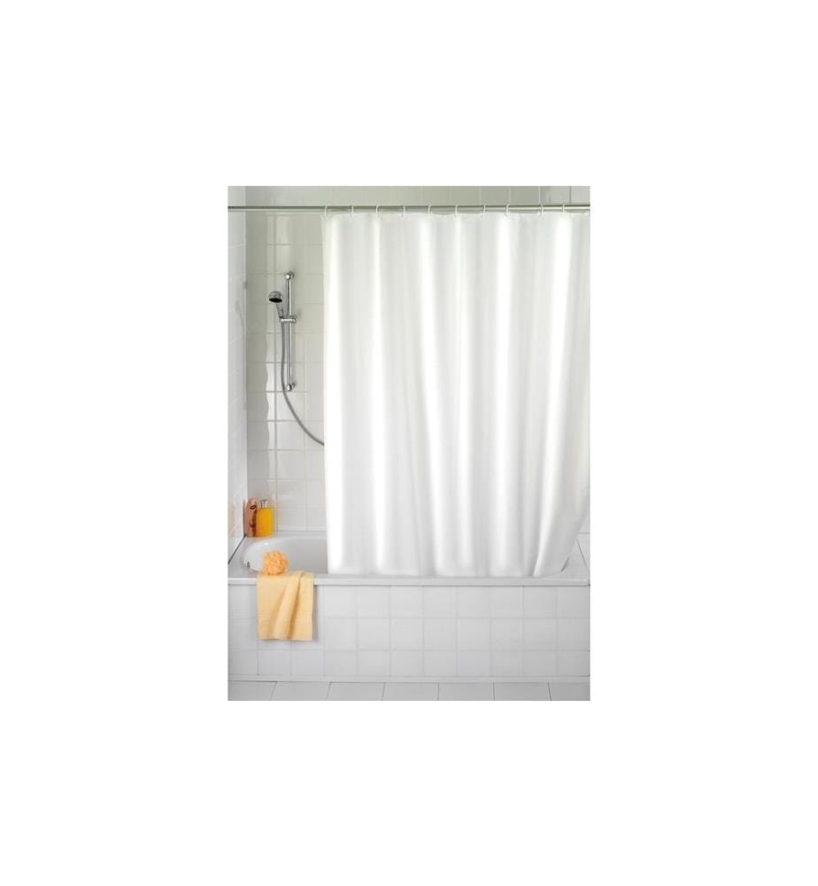 WENKO - Duschvorhang Uni 240 x 180 cm, Weiss