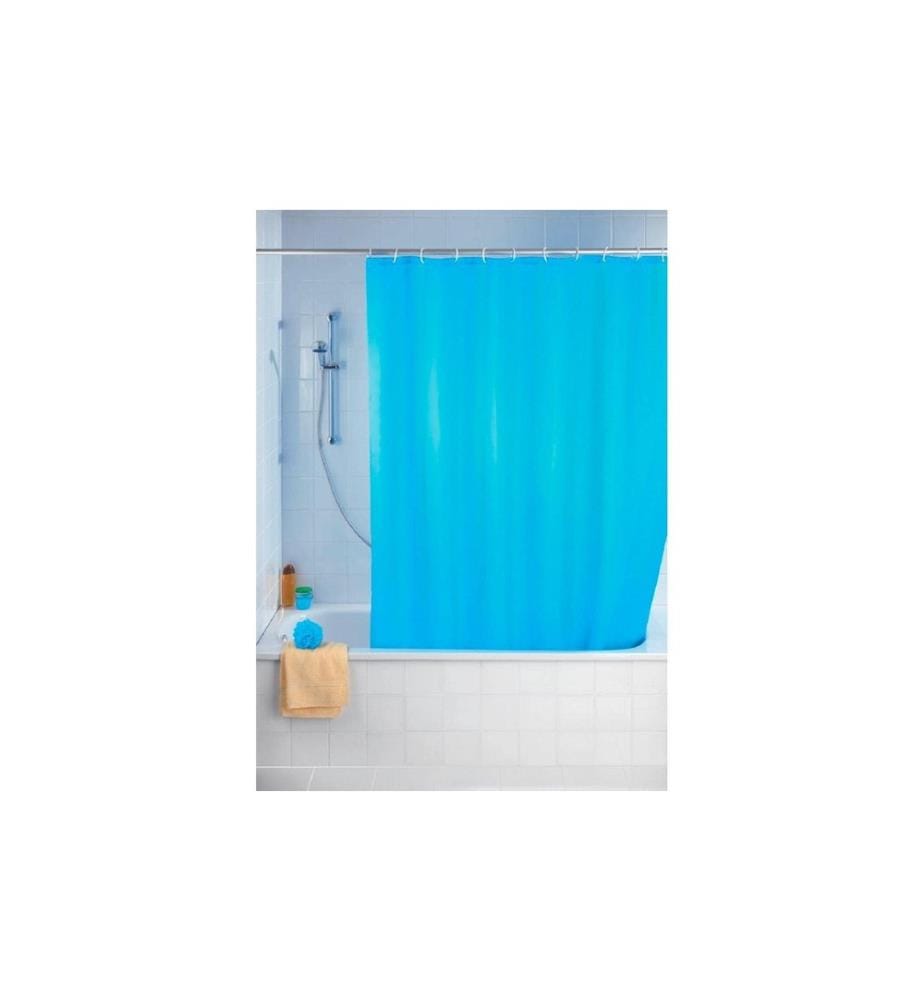 WENKO - Duschvorhang Anti-Schimmel 180 x 200 cm, Blau