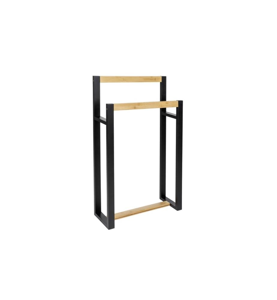 WENKO - Porte-serviette Braidi Naturel/Noir