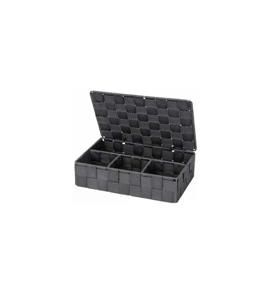 WENKO - Supports pour ustensiles de salle de bains Adria Gris foncé