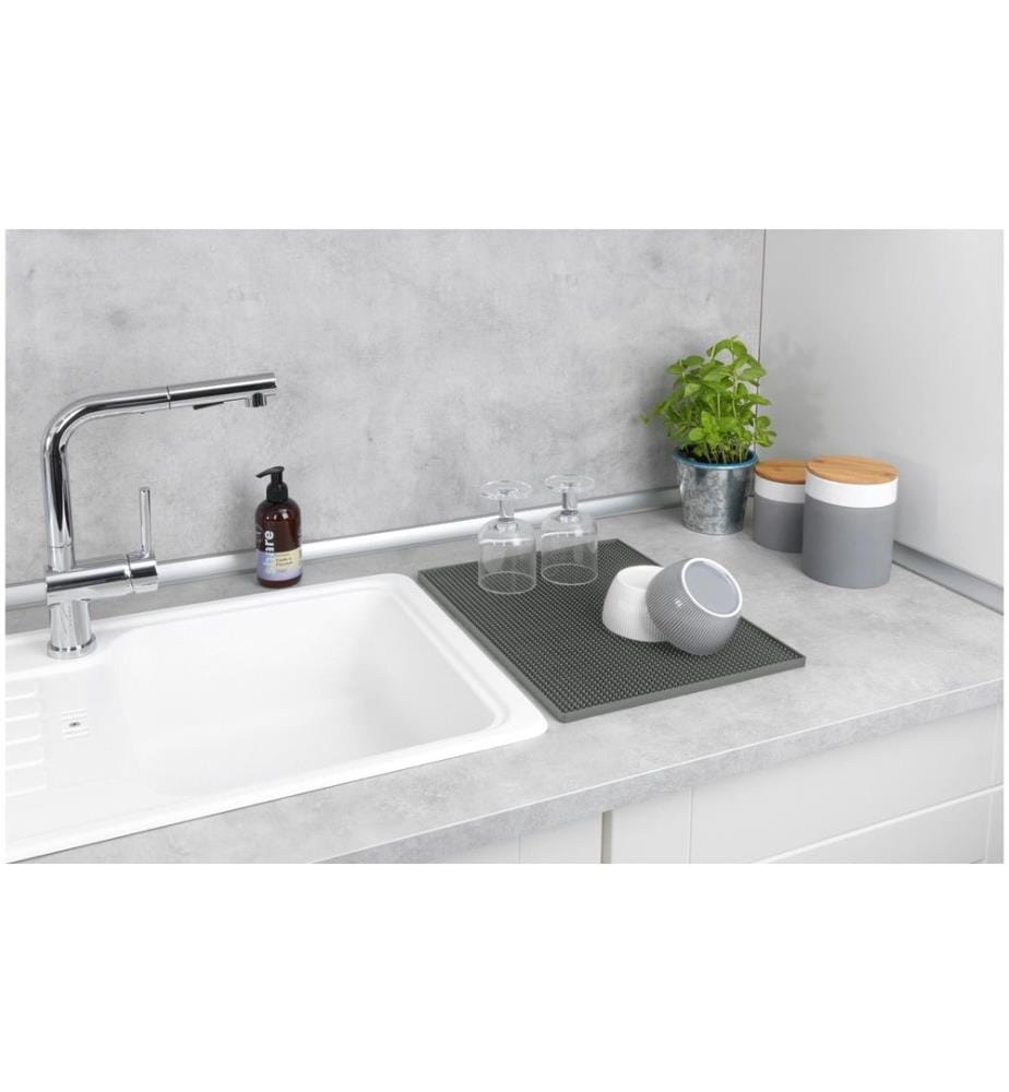 WENKO - Abtropfmatte Maxi 40 x 30 cm, Grau
