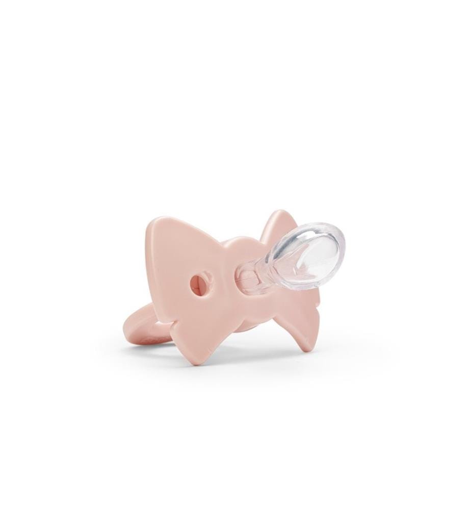 Schnuller anatomisch Silikon Binky Bow Misty Pink, ab 3 Monaten