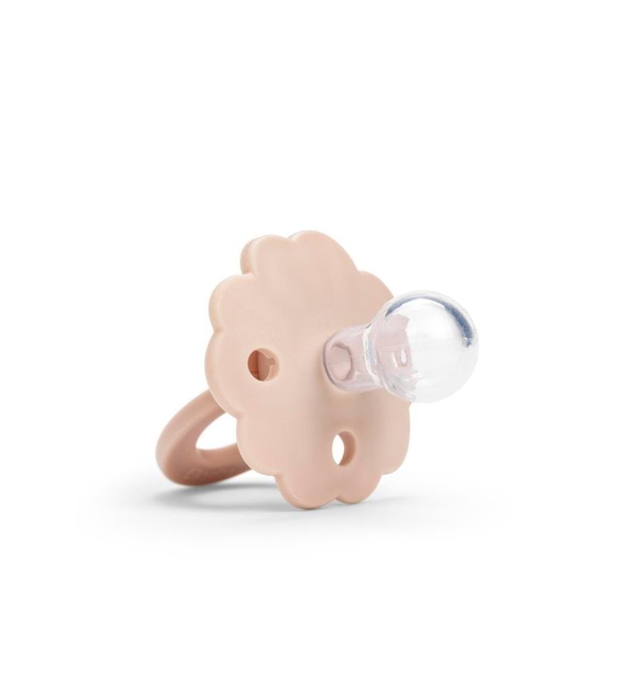 Sucette symétrique silicone Binky Bloom Powder Pink, à partir de 3 mois