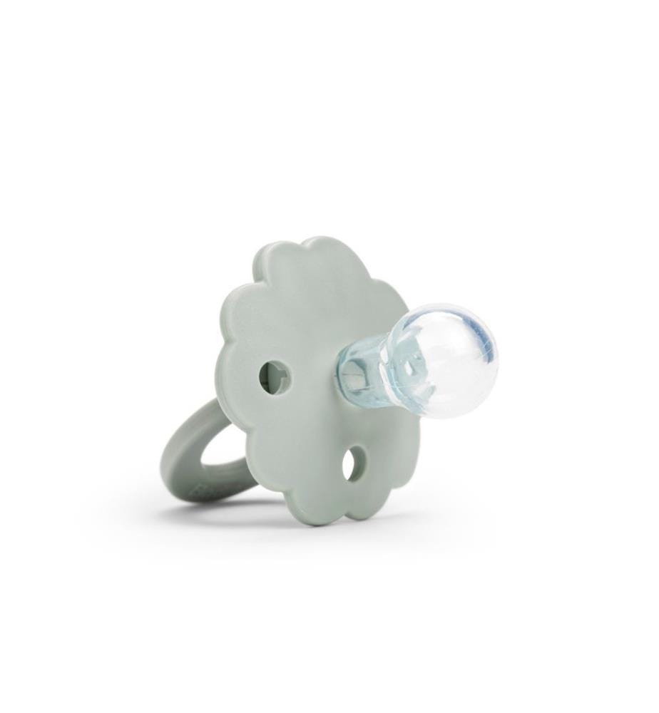 Sucette symétrique silicone Binky Bloom Mineral Green, à partir de 3 mois
