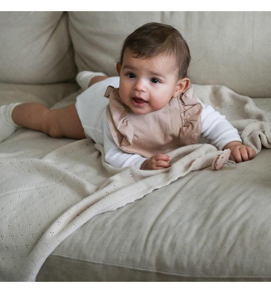 Babydecke Pointelle Creamy White