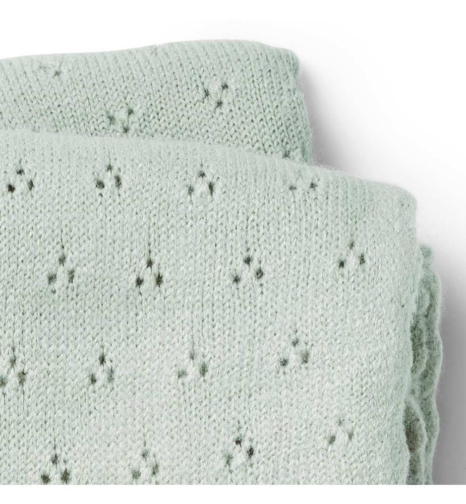 Couverture pour bébé Pointelle Mineral Green