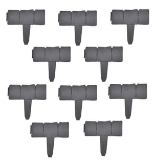 Palissades Hellín Set de 40 pièces 10m Gris avec aspect pierre