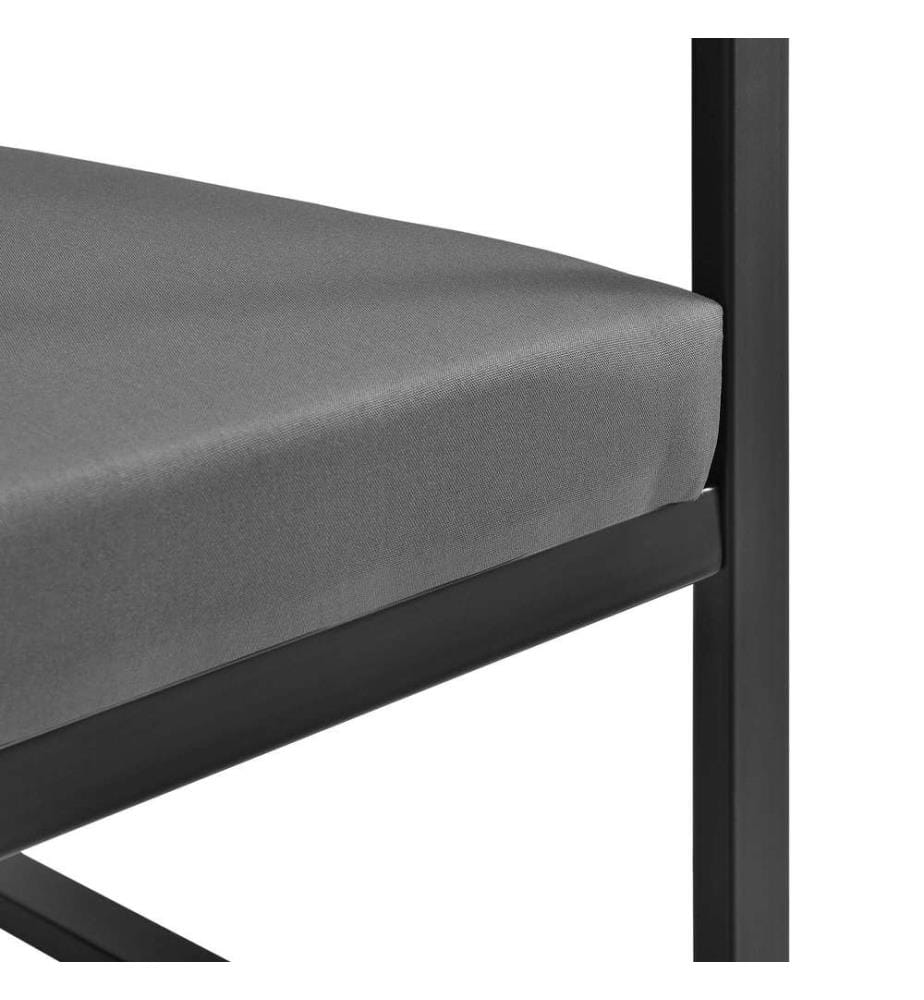 2er-Set Gartenstuhl Lerum 70x60x60 cm Schwarz