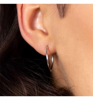 Boucles d'Oreilles Sublimes Créoles - Or Blanc