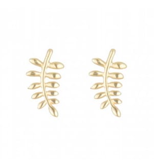 Boucles d'Oreilles Feuilles d'Or - Or Jaune