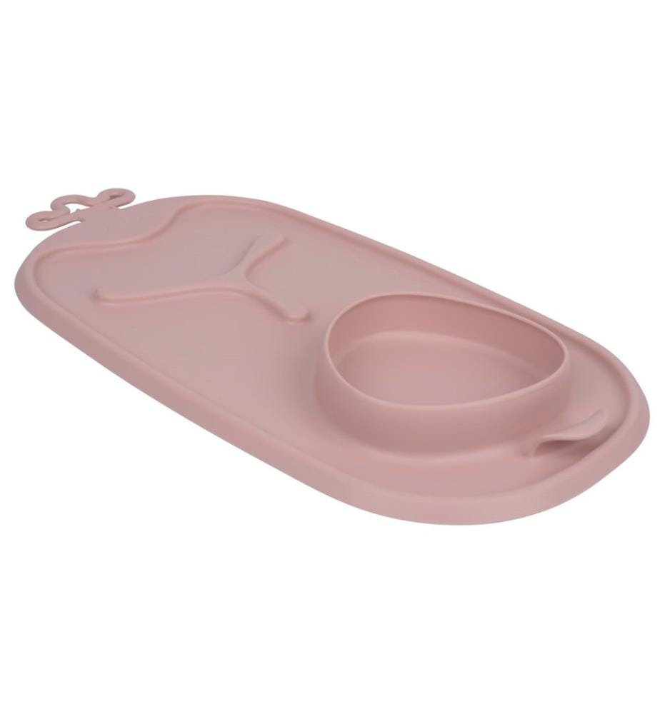 Essensmatte mit Teller Roll & Go Blush