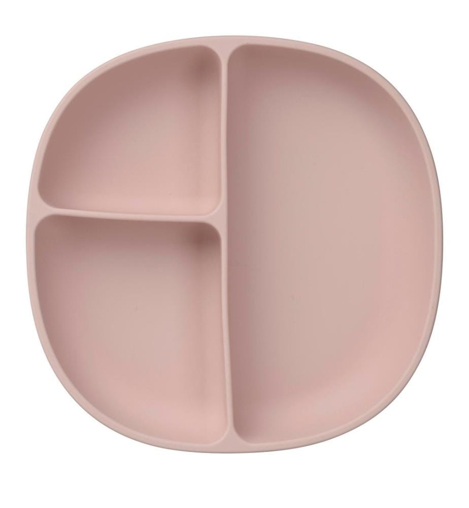 Silikonteller mit Deckel Blush