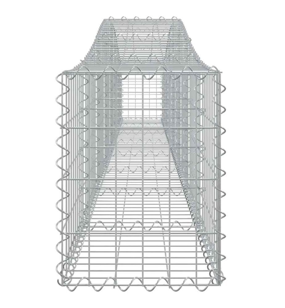 Panier de gabions arqué 400x30x40/60 cm Fer galvanisé