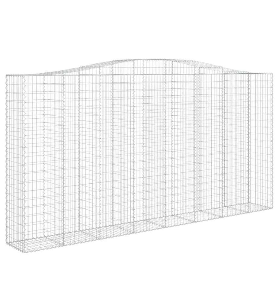Paniers à gabions arqués 3 pcs 400x50x200/220 cm Fer galvanisé