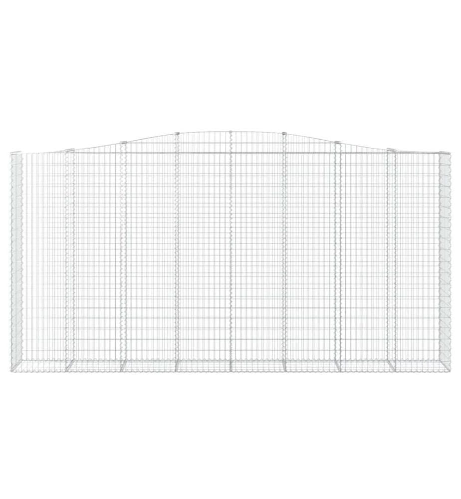 Paniers à gabions arqués 3 pcs 400x50x200/220 cm Fer galvanisé