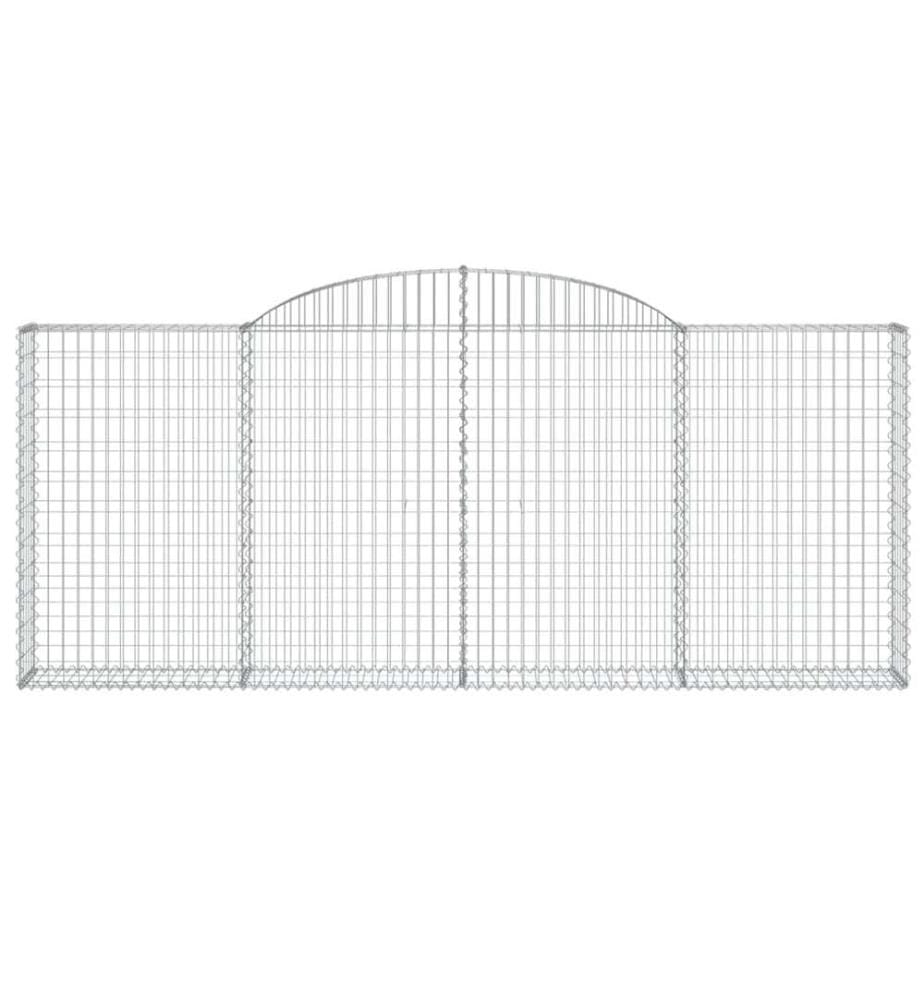 Paniers à gabions arqués 13 pcs 300x30x120/140 cm fer galvanisé