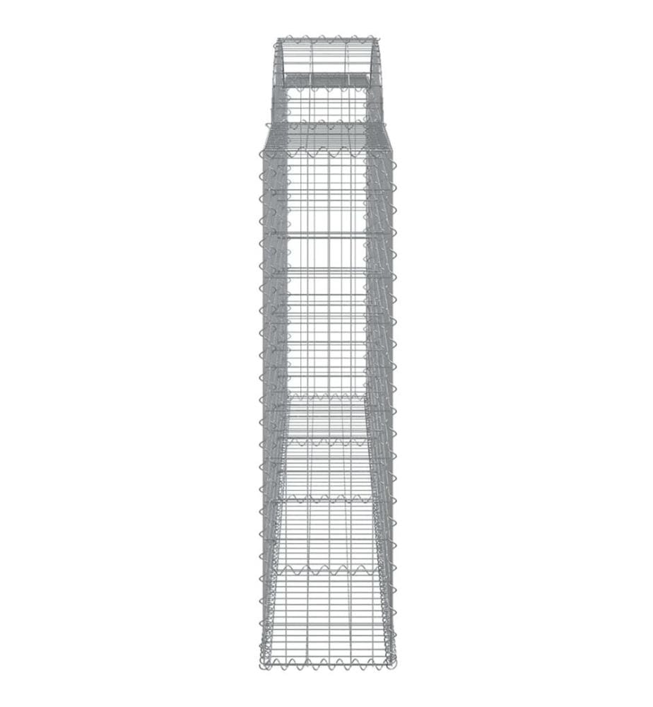 Paniers à gabions arqués 13 pcs 300x30x120/140 cm fer galvanisé