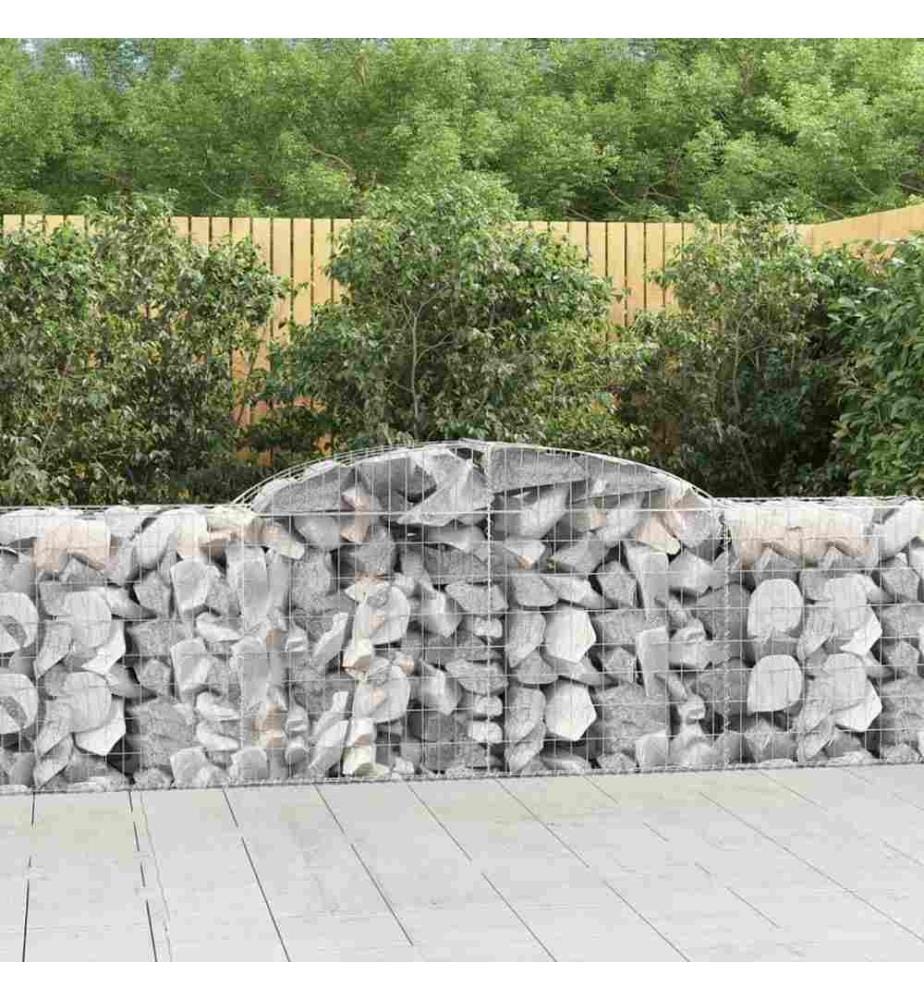 Paniers à gabions arqués 11 pcs 300x50x80/100 cm fer galvanisé