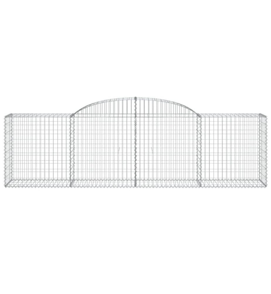 Paniers à gabions arqués 11 pcs 300x50x80/100 cm fer galvanisé