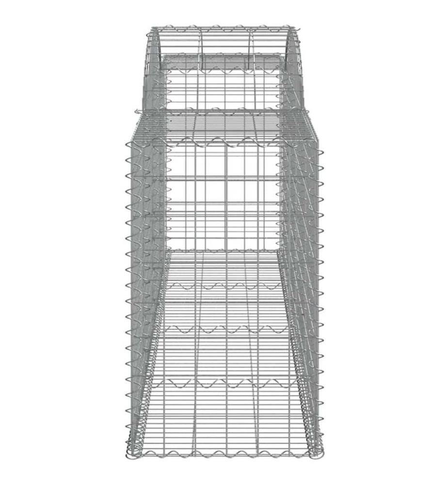 Paniers à gabions arqués 11 pcs 300x50x80/100 cm fer galvanisé