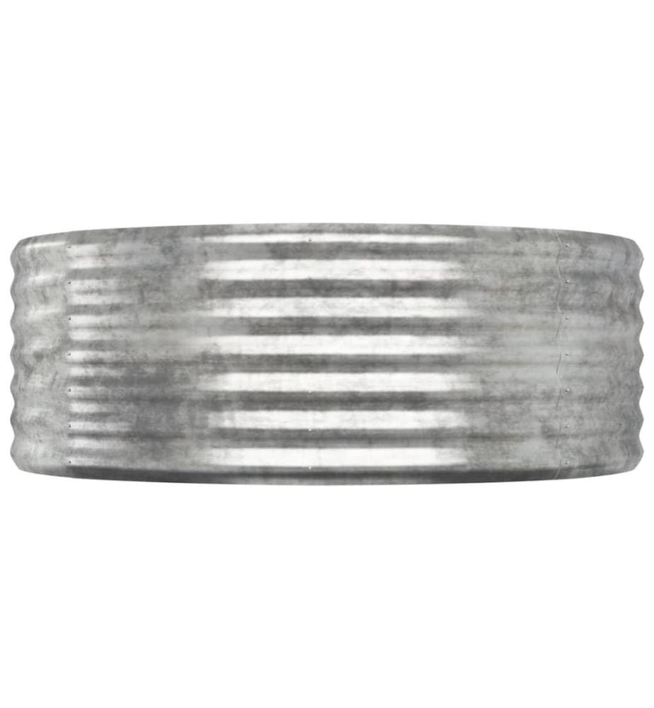 Hochbeet Pulverbeschichteter Stahl 507x100x36 cm Silbern
