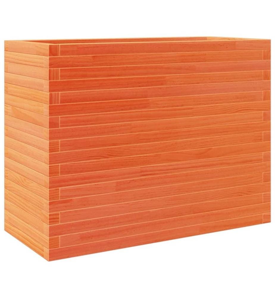 Jardinière cire marron 90x40x68,5 cm bois de pin massif