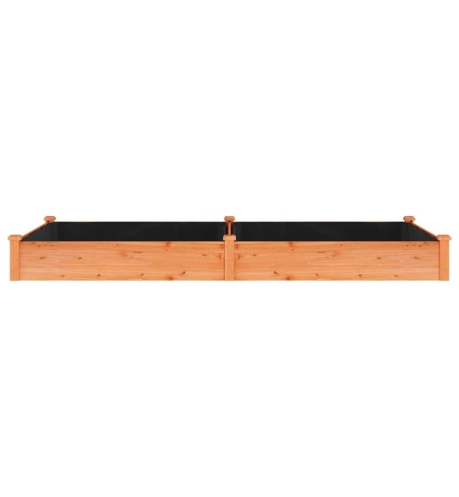 Lit surélevé de jardin doublure 240x120x25 cm bois massif sapin