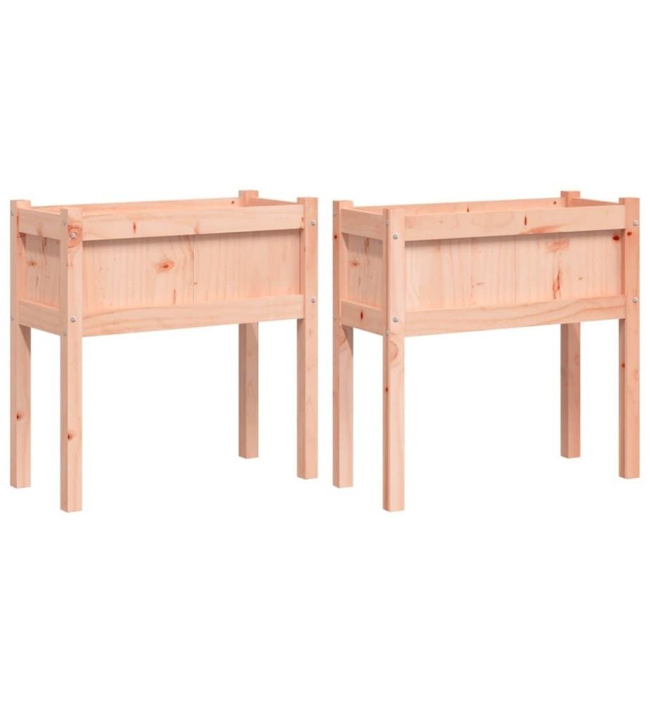 Pflanzkübel 2 Stk. mit Beinen Massivholz Douglasie