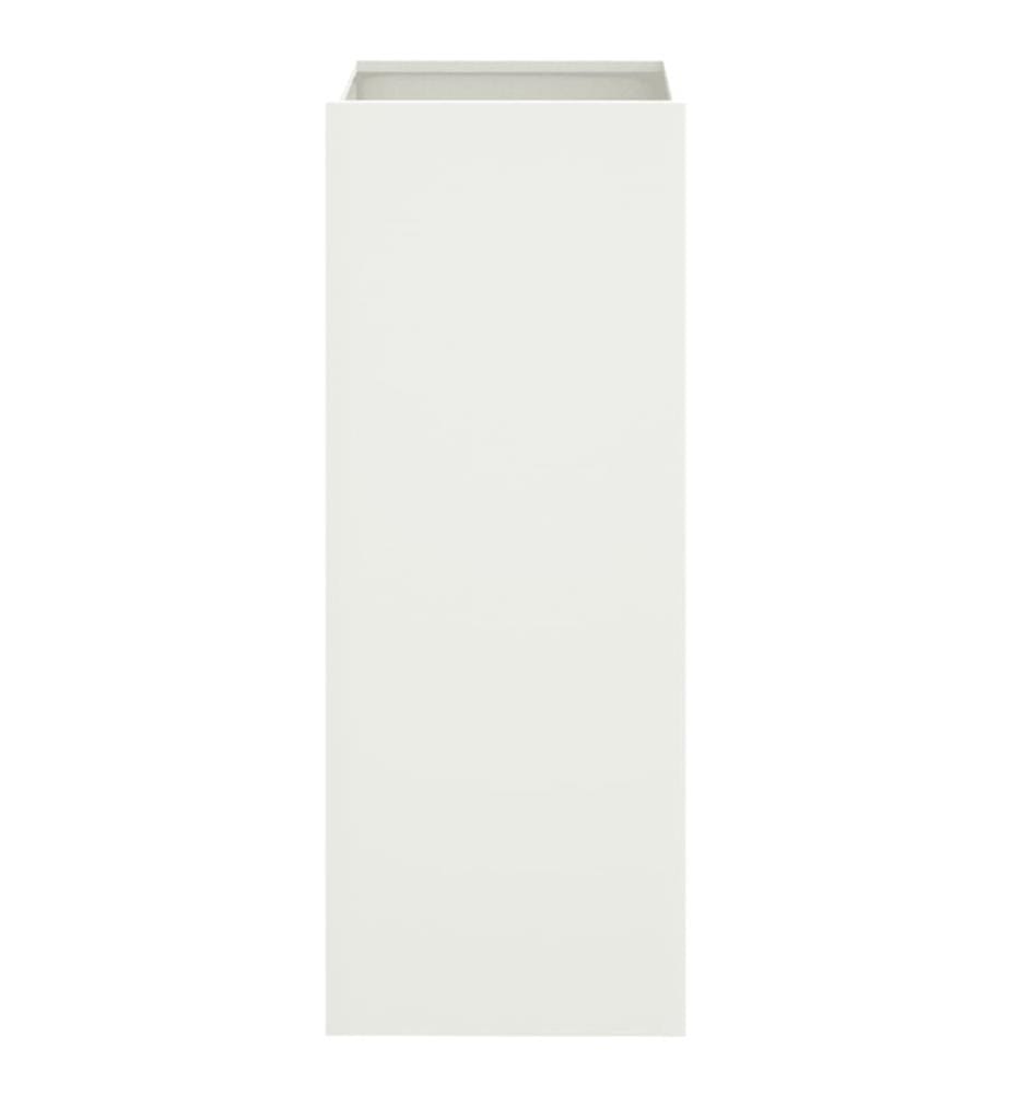 Pflanzkübel Weiss 32x27,5x75 cm Kaltgewalzter Stahl