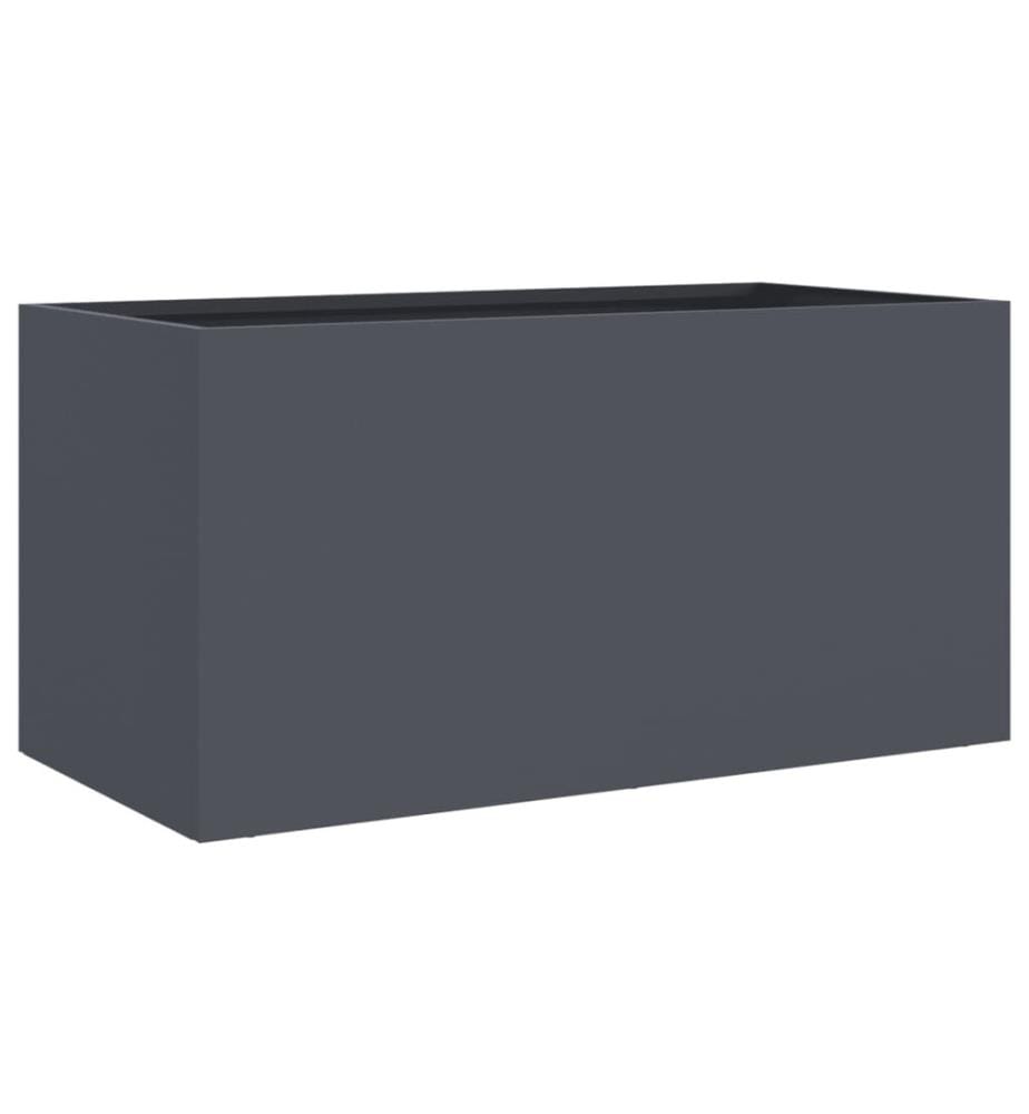 Pflanzkübel Anthrazit 62x30x29 cm Kaltgewalzter Stahl