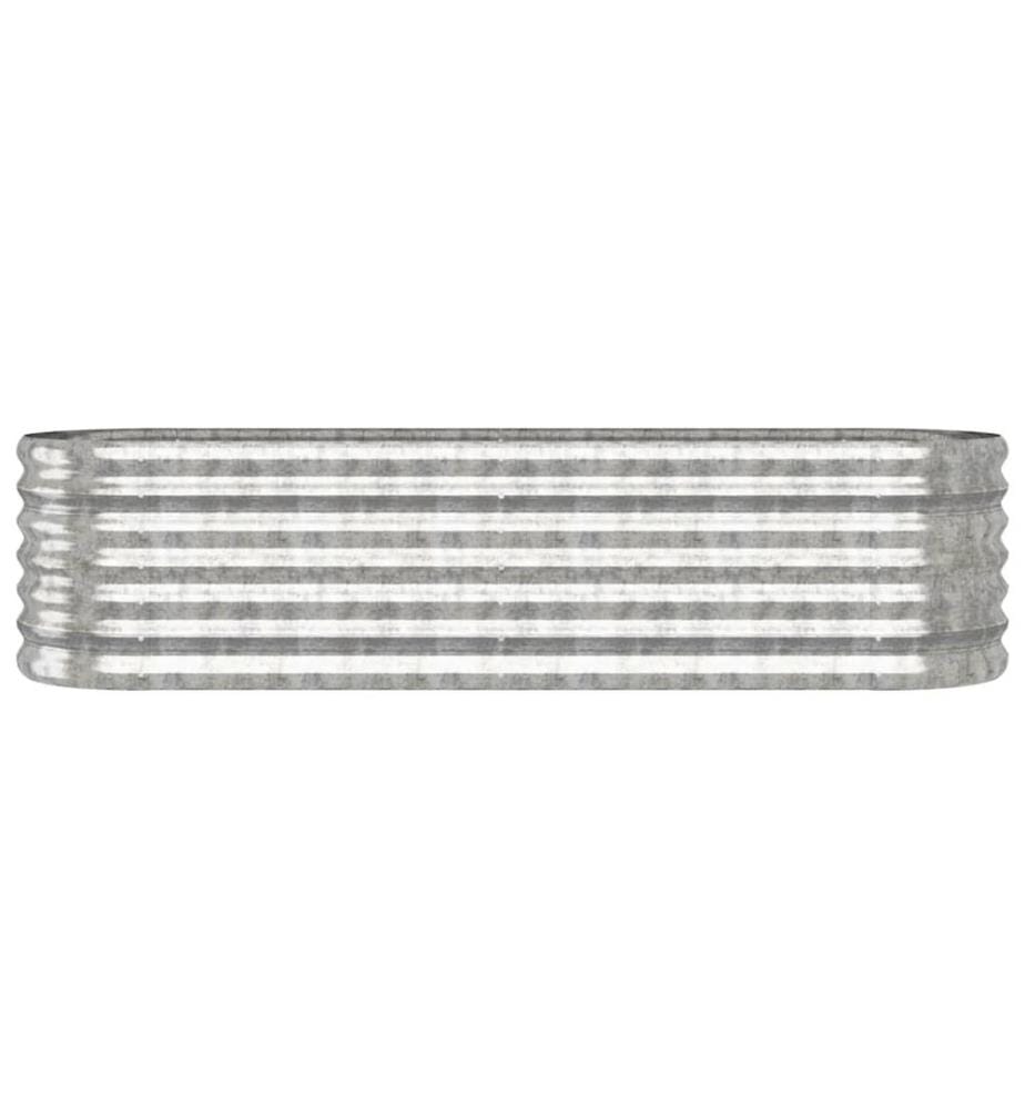 vidaXL Lit surélevé de jardin Acier galvanisé Argenté